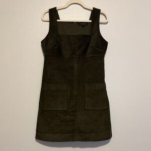 Banana Republic Corduroy Olive Green Jumper Dress